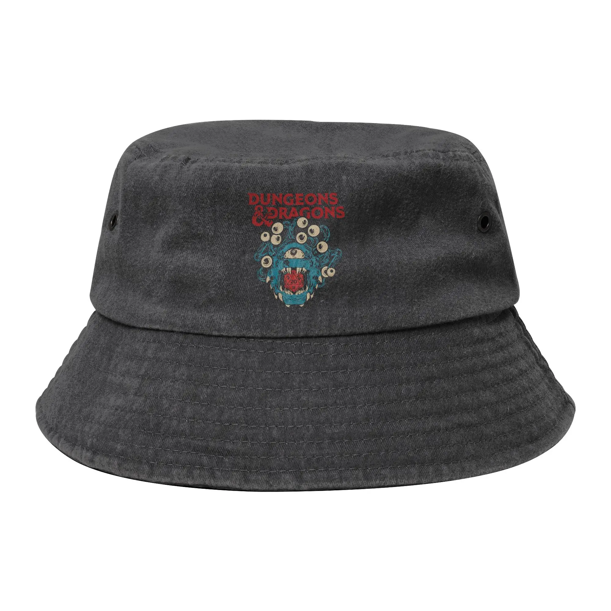 Stylish Dungeon Dragon DnD Bucket Hat Unisex Foldable Outdoor Sport  Fishing Fisherman Cap Bob Hat