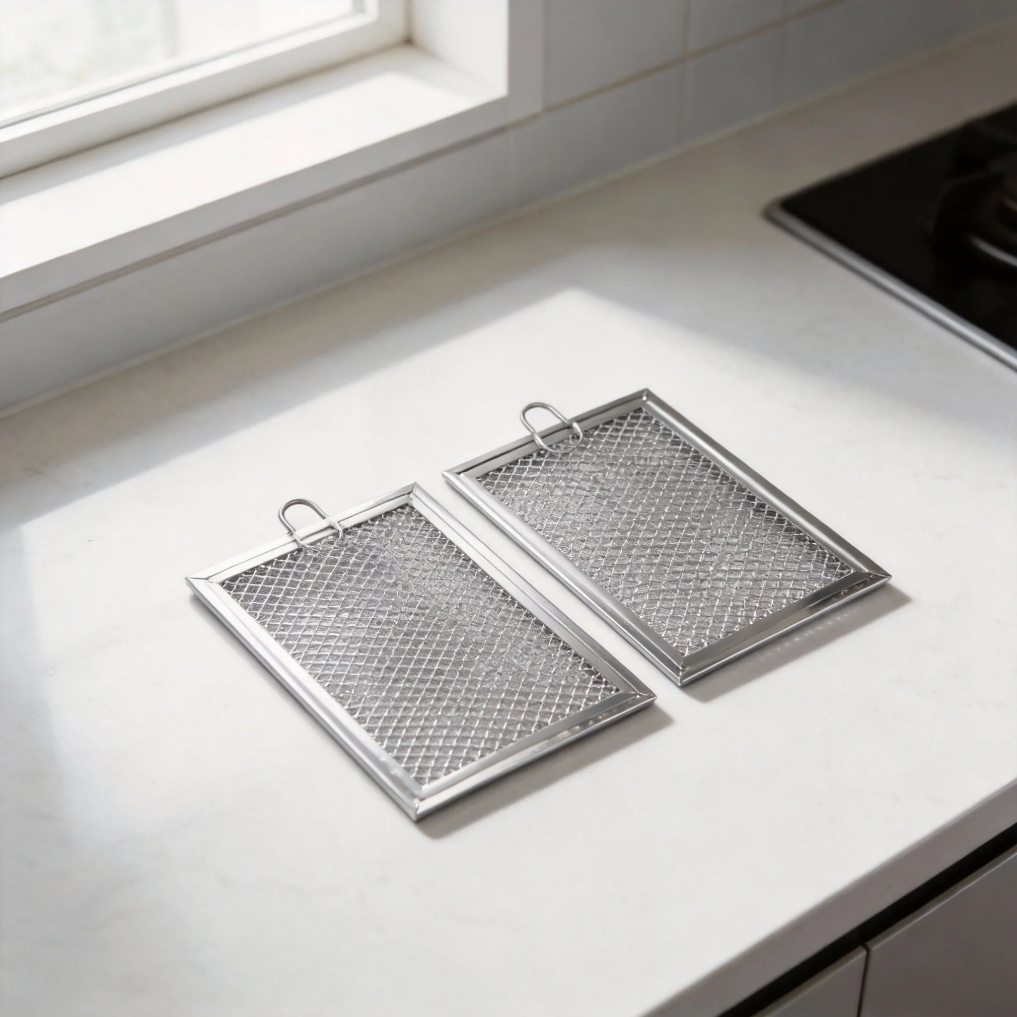2Pcs Microwave Grease Filter Aluminum Fine-mesh Grease Filter For GE PNM9216SK5SS JVM7195DK5WW JNM7196SK6SS Microwave