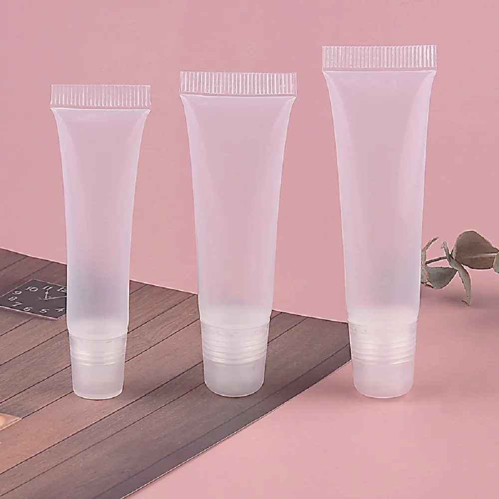 Großhandel 5ml 8ml 10ml 15ml Klare Quetschflasche für Lipgloss, Kunststoff-Lipgloss-Weichtube, Kosmetikverpackungsbehälter – Detail 5