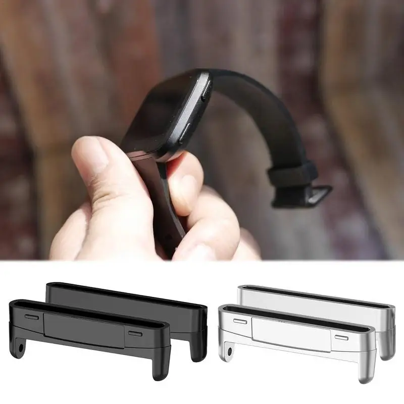 2Pcs Watch Strap Connector For Fitbit Versa 4 Versa 3  Sense 2 Sense Smart Watch Replace Band Adapters Connection Accessories