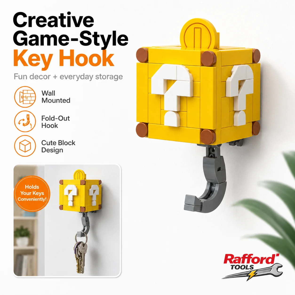 Rafford 141PCS Coin Building Blocks Keychain Set DIY Mini Brick Kit Creative Pendant Toy Christmas Gift for Kids Collectors