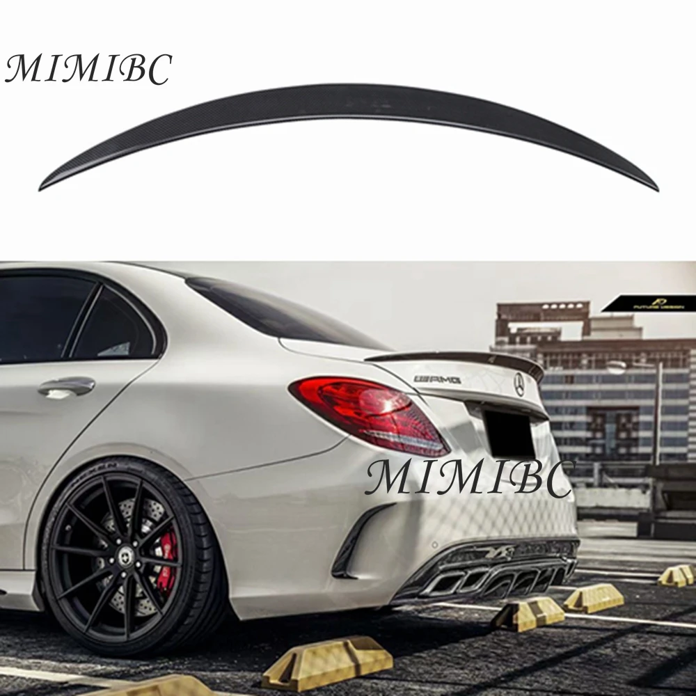 

FOR Mercedes-Benz C-Class W205 4Door sedan AMG Style Carbon Fiber Rear Spoiler Trunk Wing 2013-2022 FRP Forged carbon