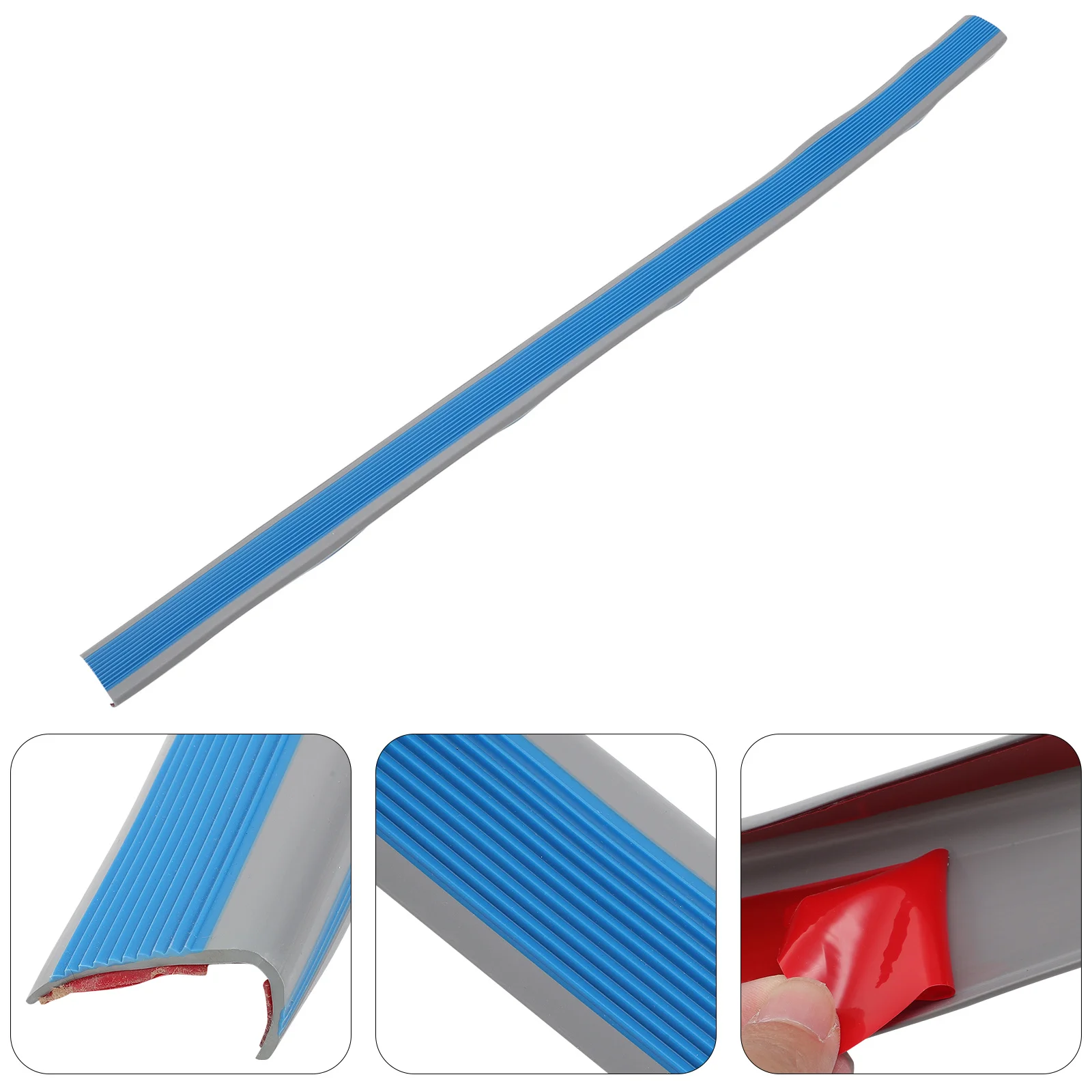 Tira de transición para bordes de escaleras, peldaños antideslizantes, moldura de goma para nariz, protección para niños mayores, sin residuos, nariz de escalera
