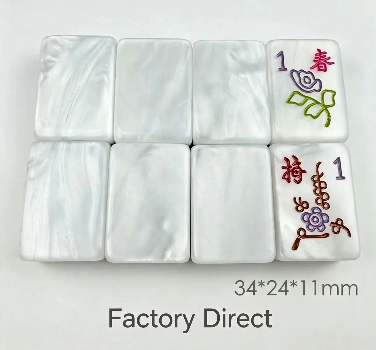 Factory Direct Original American Mahjong 5Piece Set 160 pcs Pearl Texture Acrylic Mahjong Tiles Waterproof Durable Free Shipping