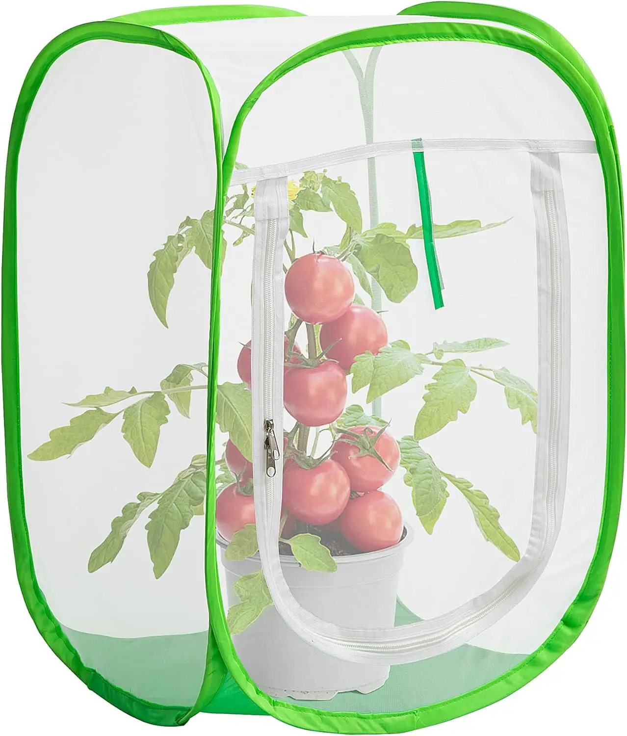 

16x16x24 Inch Pop Up Garden Mesh Plant Cover, Protects Vegetables Fruits from Birds Insects with Storage Bag