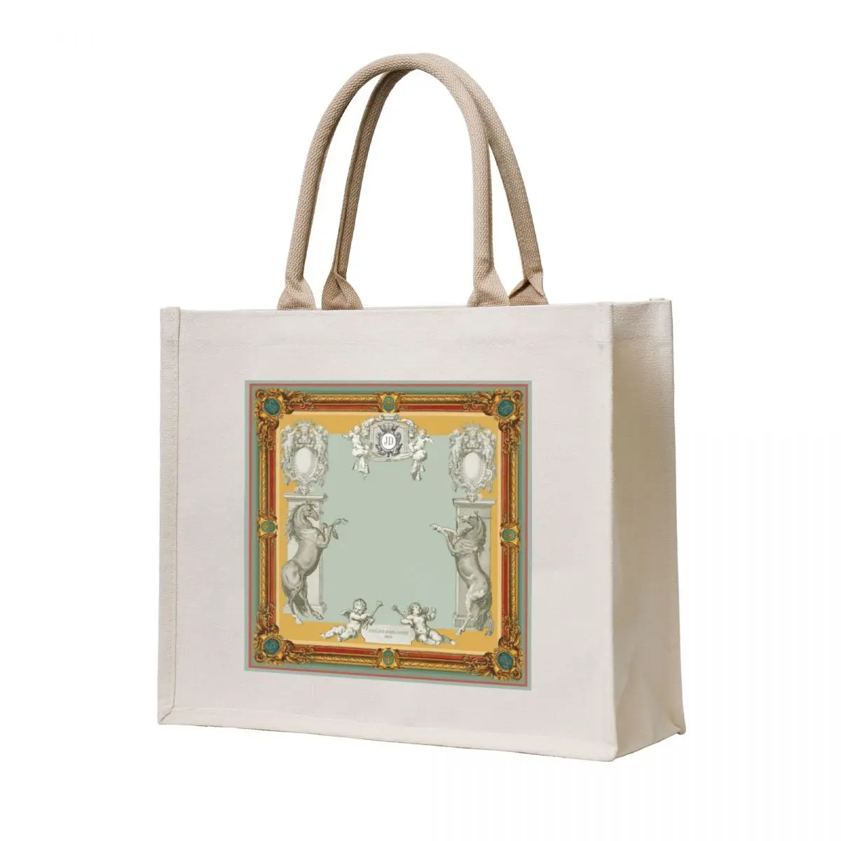 

Equestrian Baroque Tote Bag shopping cart bags tote bag men's Big bag Canvas stote