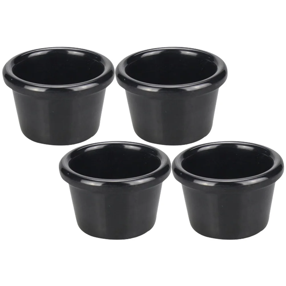 

4pcs Melamine Sauce Cups Small Ketchup Containers Multi-Use Seasoning Holders Kitchen Condiment Dishes Reusable Dipping Bowls