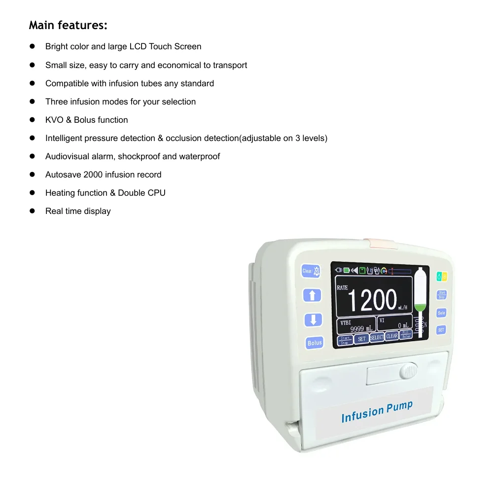 Warmer Heater Veterinary Infusion Pump Equipment Medication Infusion Pump for Hospitals for Veterinary Practices