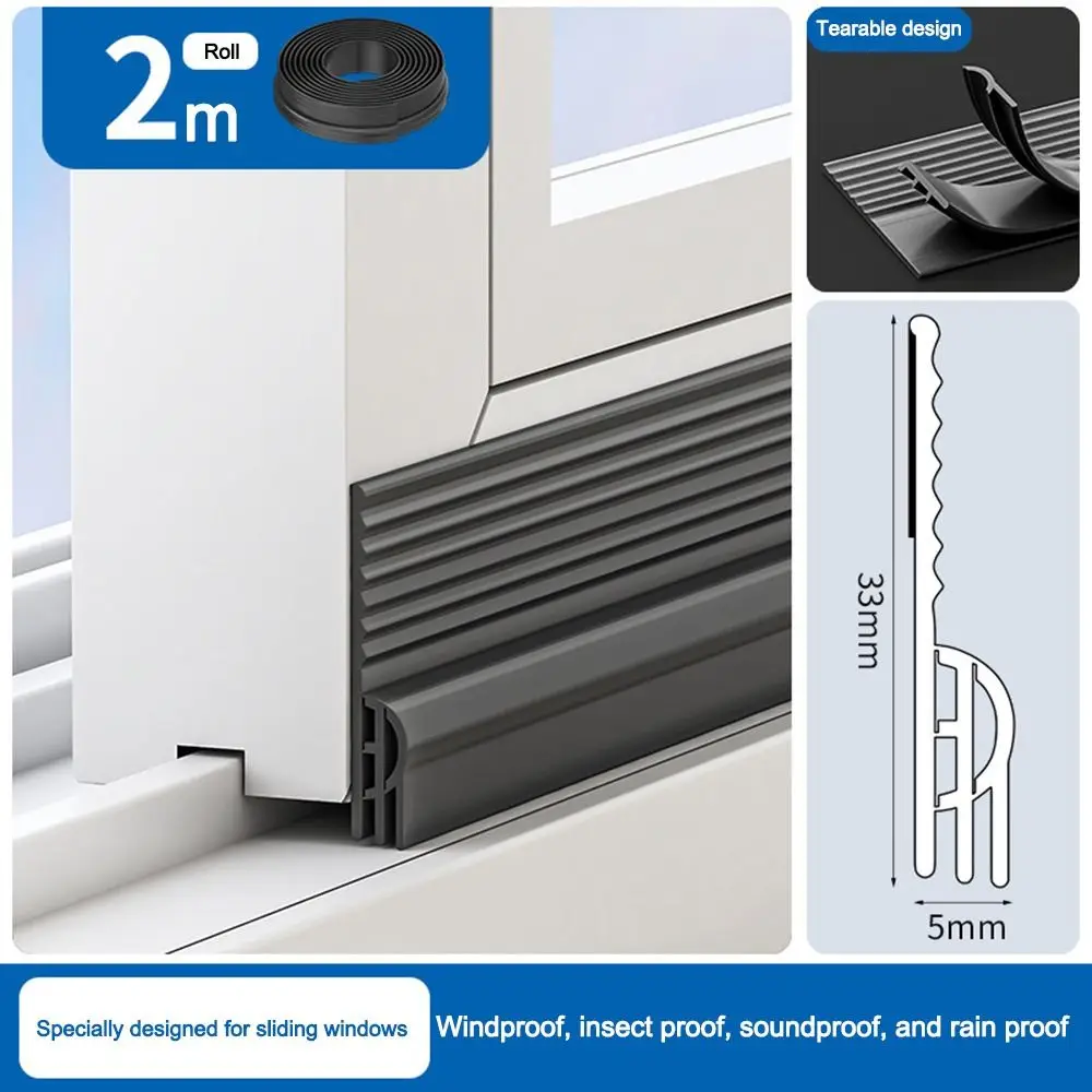 2 متر عازل للصوت انزلاق الباب شرائط مانعة للتسرب الغبار المطاط نافذة شرائط عازلة الشارع مواجهة شاشات يندبروف #6