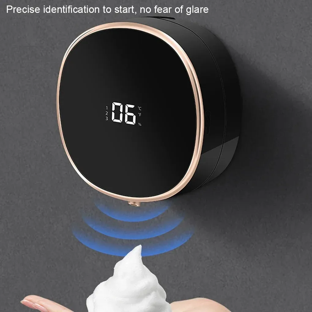 Foam Smart No Touch Motion Sensor Rechargeable Waterproof Digital Liquid Soap Dispenser Type-C Charging