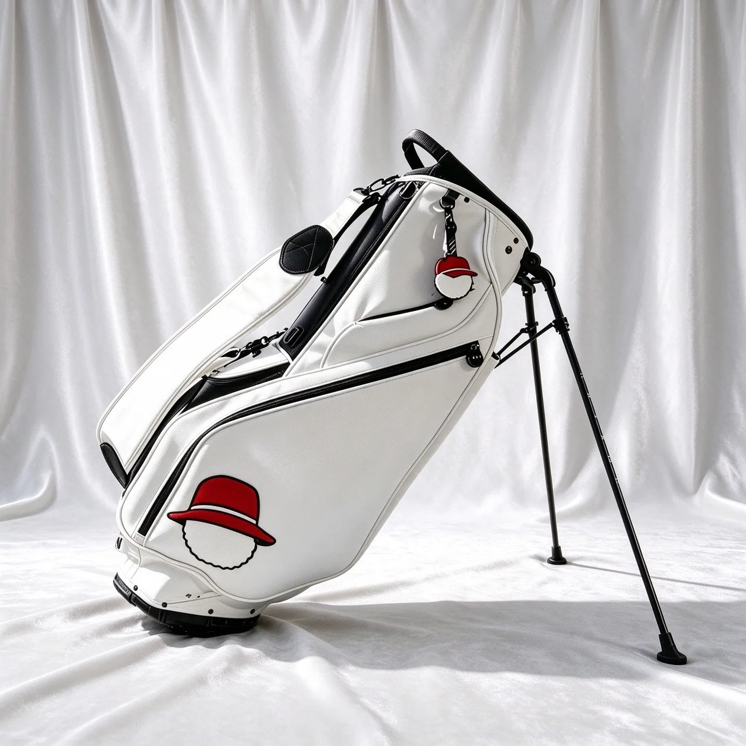 Lightweight Trendy Standard Golf Club Bag, New Rolling Golf Bag with Retractable Trolley Wheels