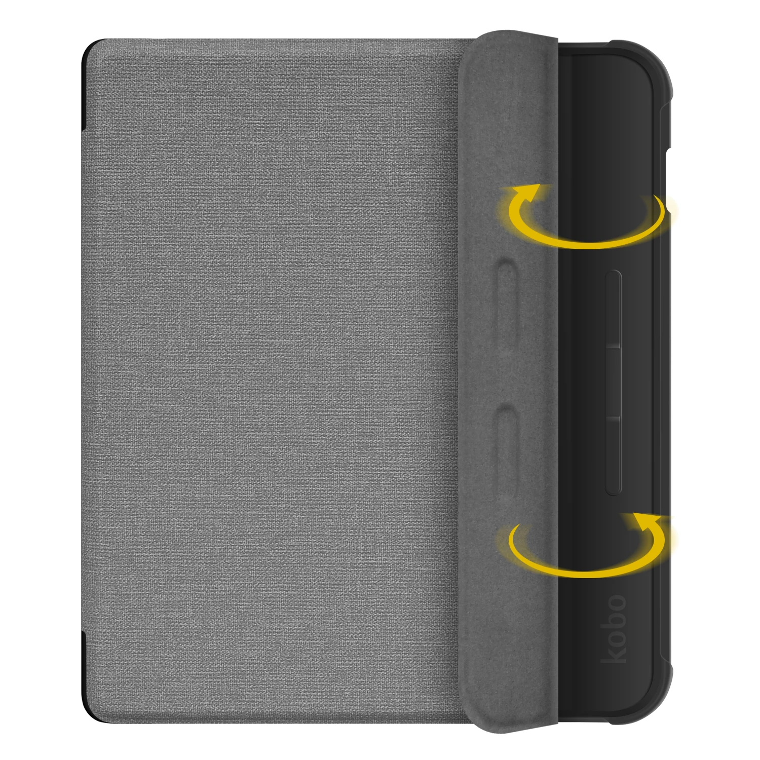 For New Kobo Libra Colour Soft Case with Hand Strap Fabric Smart Cover for Libra 2/H2O Magnetic Protective Slimshell