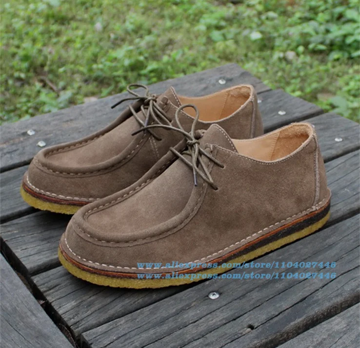 

Thick-Soled Men's Shoes Stylish Lace-Up Casual Shoe Designer Style Wear-Resistant Trendy Luxury Handmade Shoe Men's Shoes