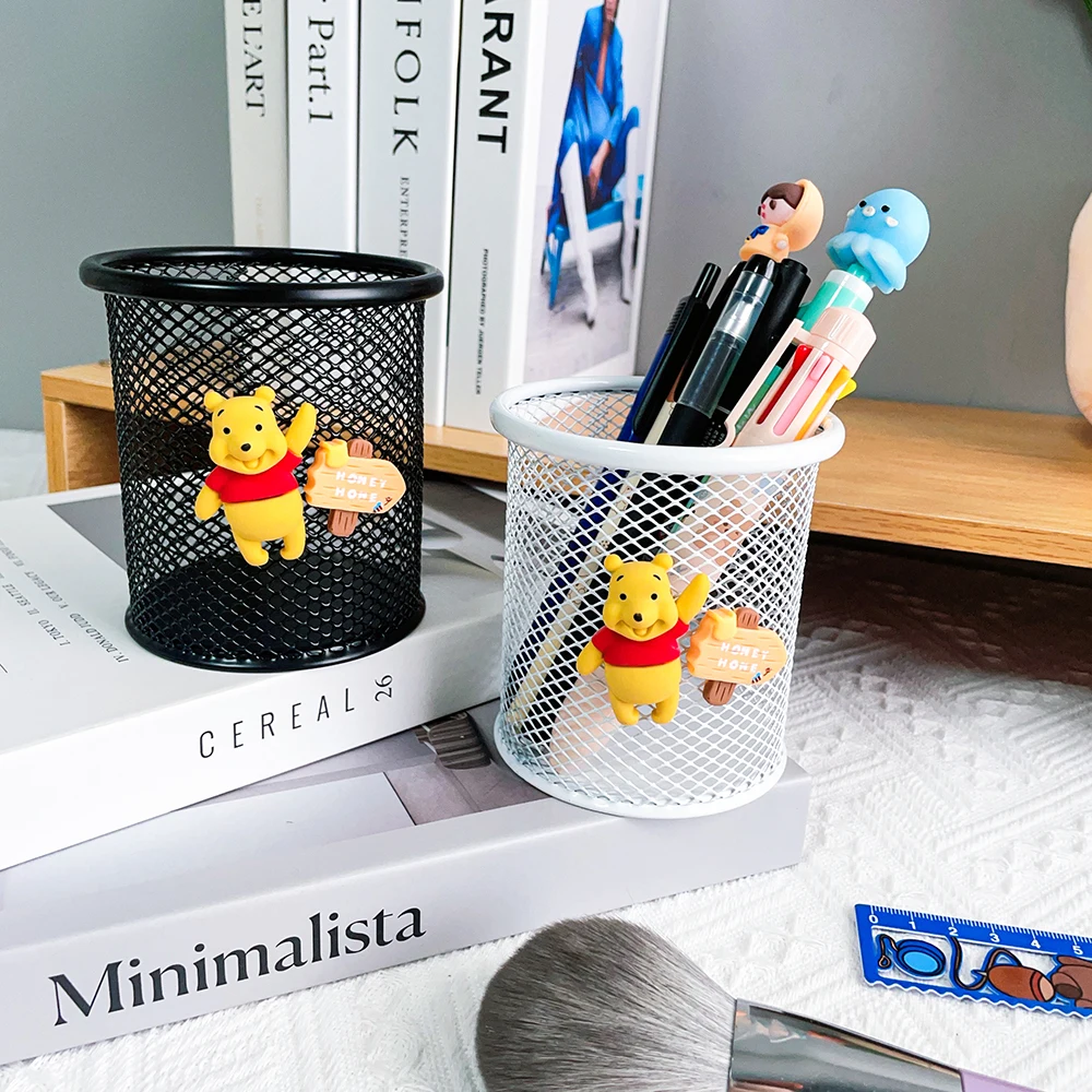 Cute Disney Winnie the Pooh pencil case, playful Winnie the Pooh makeup case, Kawaii hollow pen holder stationery storage box