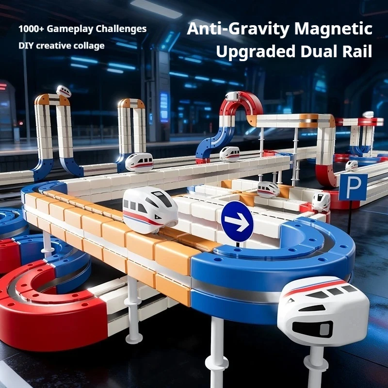 

Electric Magnetic Train Set Anti-Gravity Construction Kit - Educational Assembly Toy for Boys & Girls Children's Birthday Gift