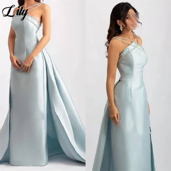 Lily Abito da ballo azzurro Abiti da festa con scollo all'am...