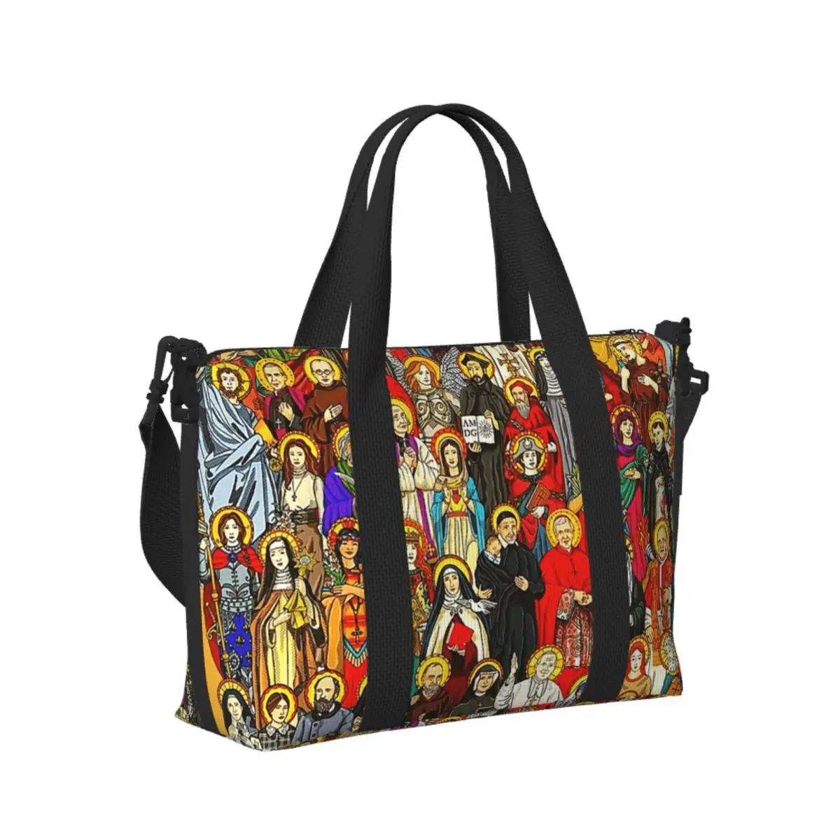 

Saints, All Saints, Catholic Saints Beach Travel Bag Large Capacity Tote Bags for Gym Yoga Women Shopping Duffle Shoulder Bag
