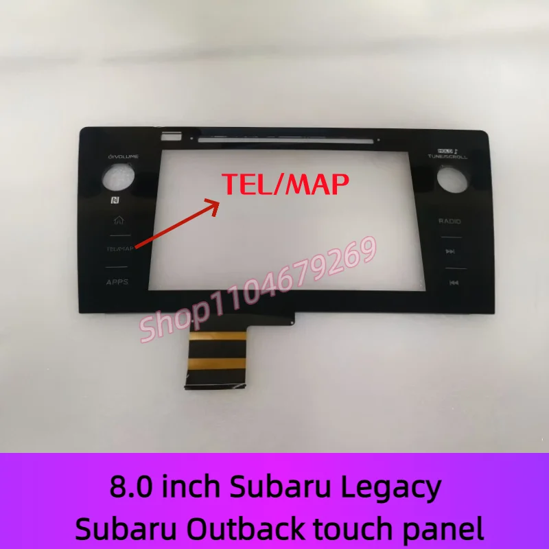 8.0 inch touch panel for Subaru Legacy Outback 2018-2019 Radio 86471-AL65A 86471-AL65B 86471-AL66A 86471-AL68A 86431-AL66A