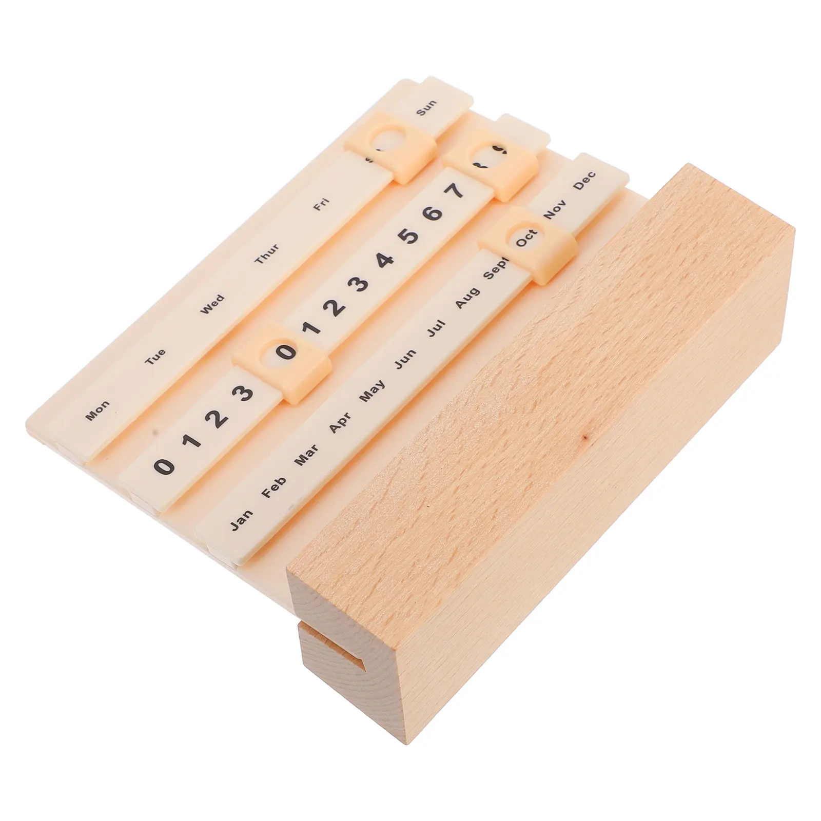 

Wooden Perpetual For Desk Flip Calendar 2025 Monthly Desk Calendar Block Vintage Home Decoration Date