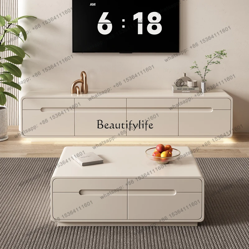 

D25 Pure solid wood coffee table modern simple small apartment