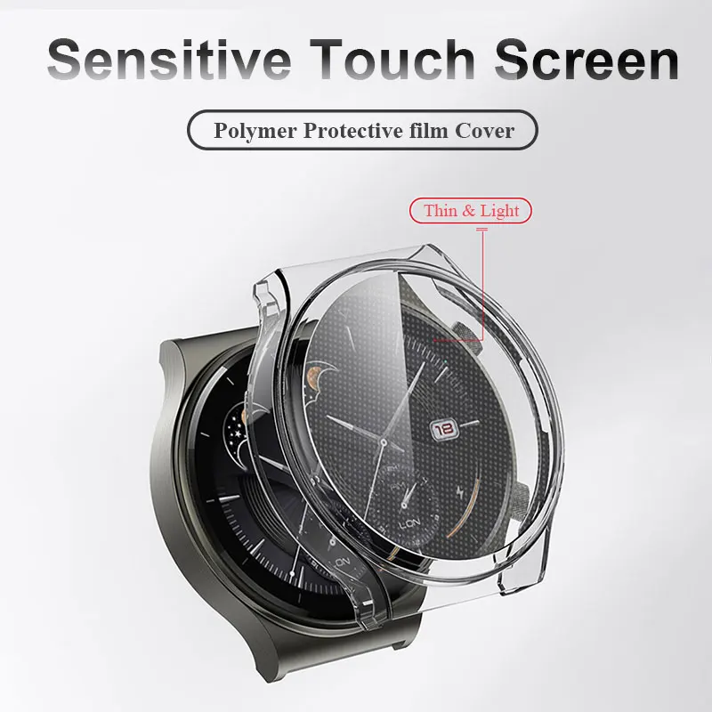 Tpu caso para huawei relógio gt 2 3 42mm 46mm protetor de tela assista gt2 gt 2e pro proteção completa capa para carros huawei acessórios