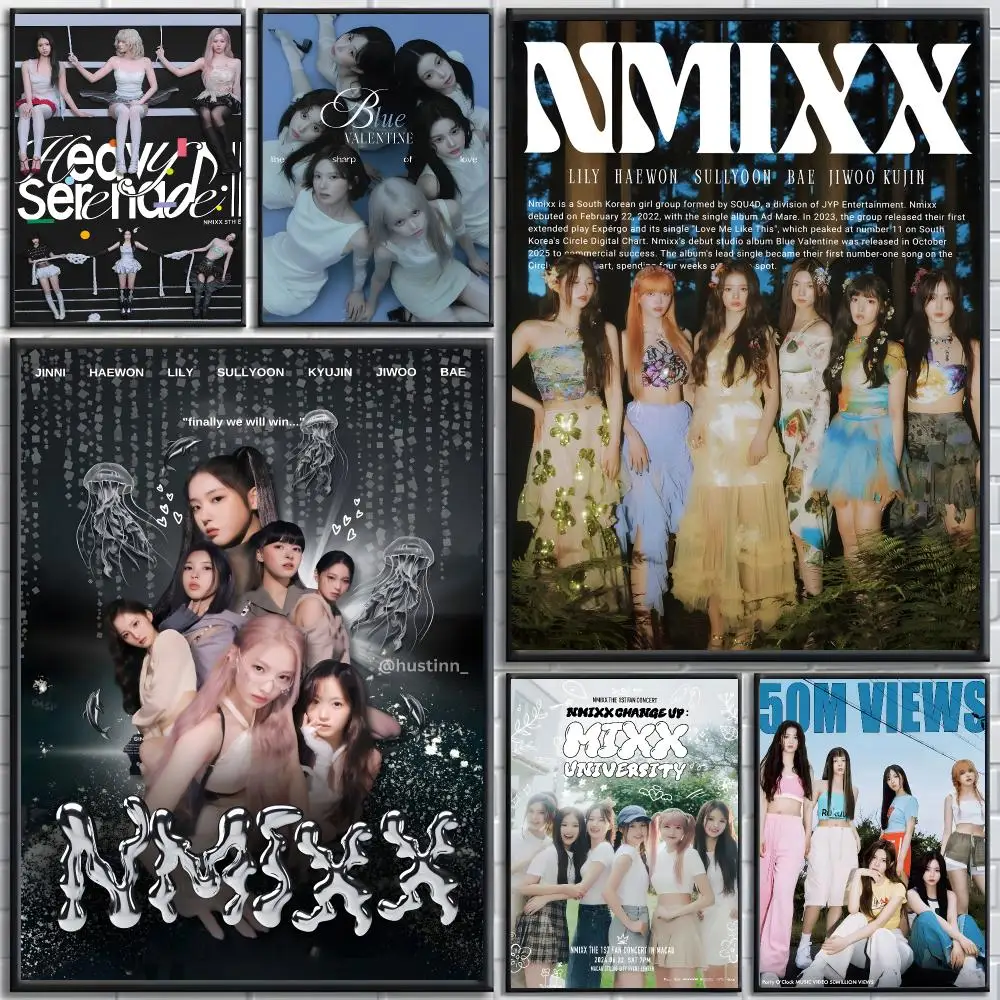N-NMIXX Poster posters for bedrooms and living rooms—high-definition cartoon movie-themed wall art.