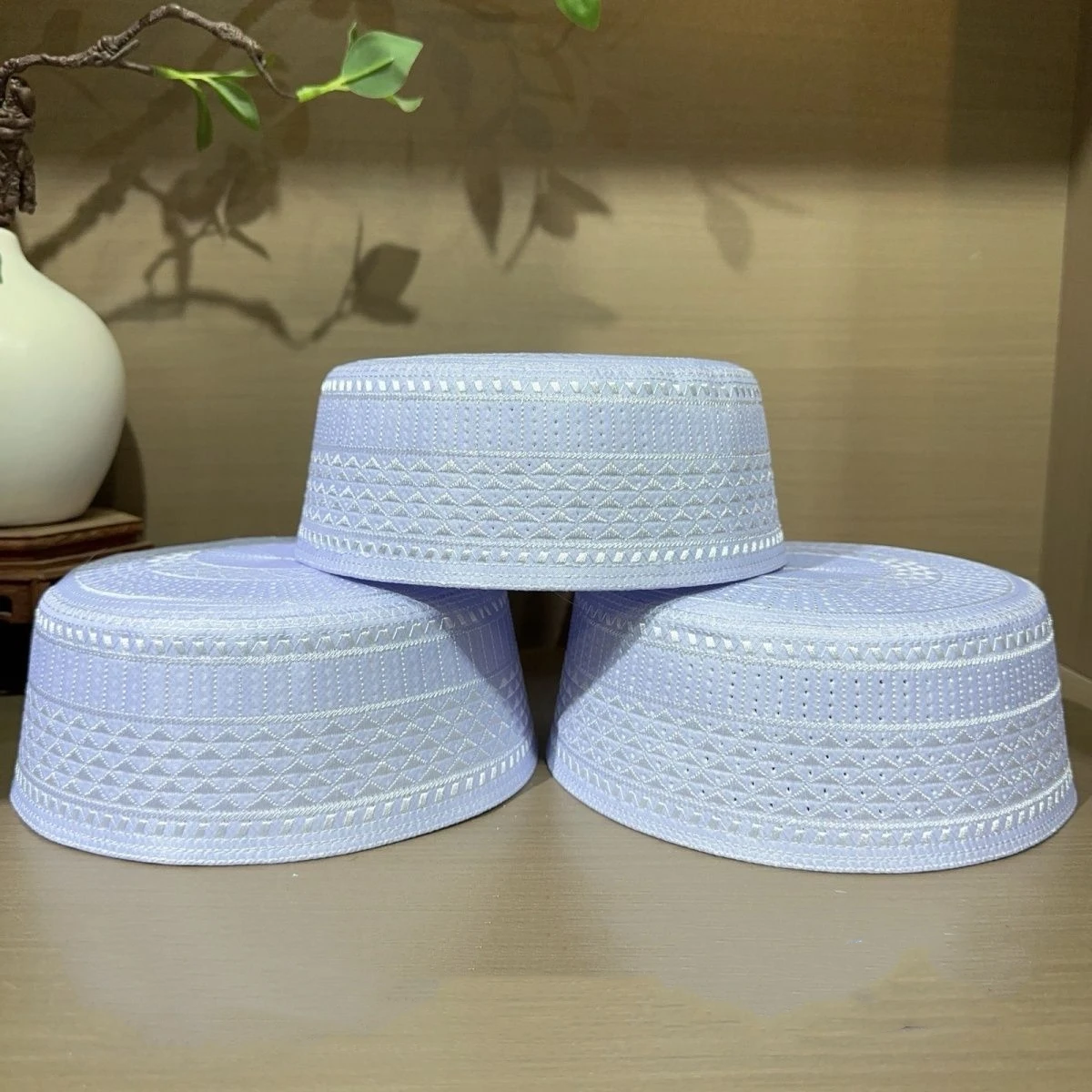 Free Shipping Muslim Caps For Men Clothing Prayer Hat Islamic Taqiyah Kufi Tax Products Kippa Turkish Modern Polyester 03542