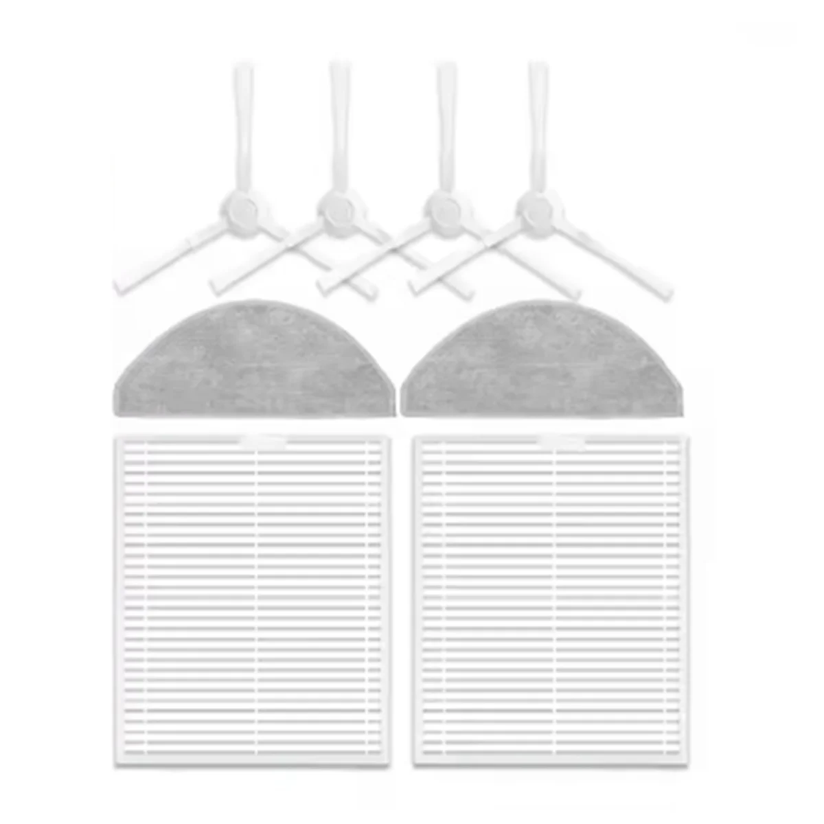 8 قطعة لشاومي S20 / D106 جهاز آلي لتنظيف الأتربة طقم تنظيف ملحقات الكناس فرشاة جانبية رئيسية مرشح خرقة #2