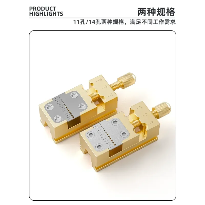 For WatchRepair Tool Pure Copper Pliers Head Grip Pointer Pipe Clip Balance Wheel Clip Head Fixing Seat Wheel Clip