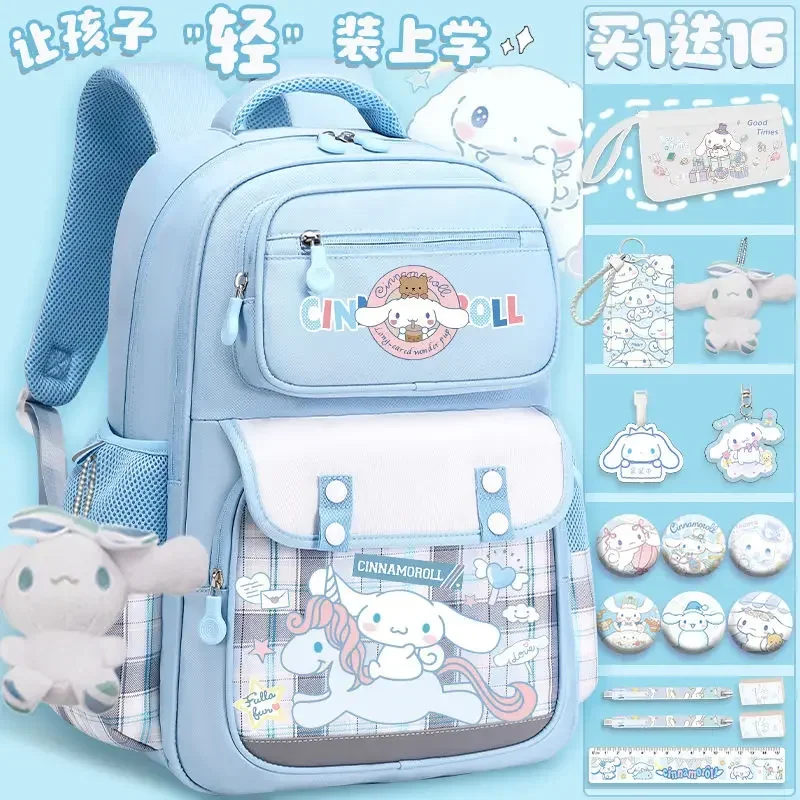 Sanrio Anime cannelle sacs à dos pour enfants Kawaii jouets grande capacité filles mignon léger sac à dos de protection de la colonne vertébrale