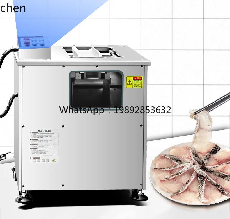 เครื่องตัดปลาอัตโนมัติเชิงพาณิชย์ เครื่องหั่นปลาดอง ปลาสไลด์ไฟฟ้าอเนกประสงค์