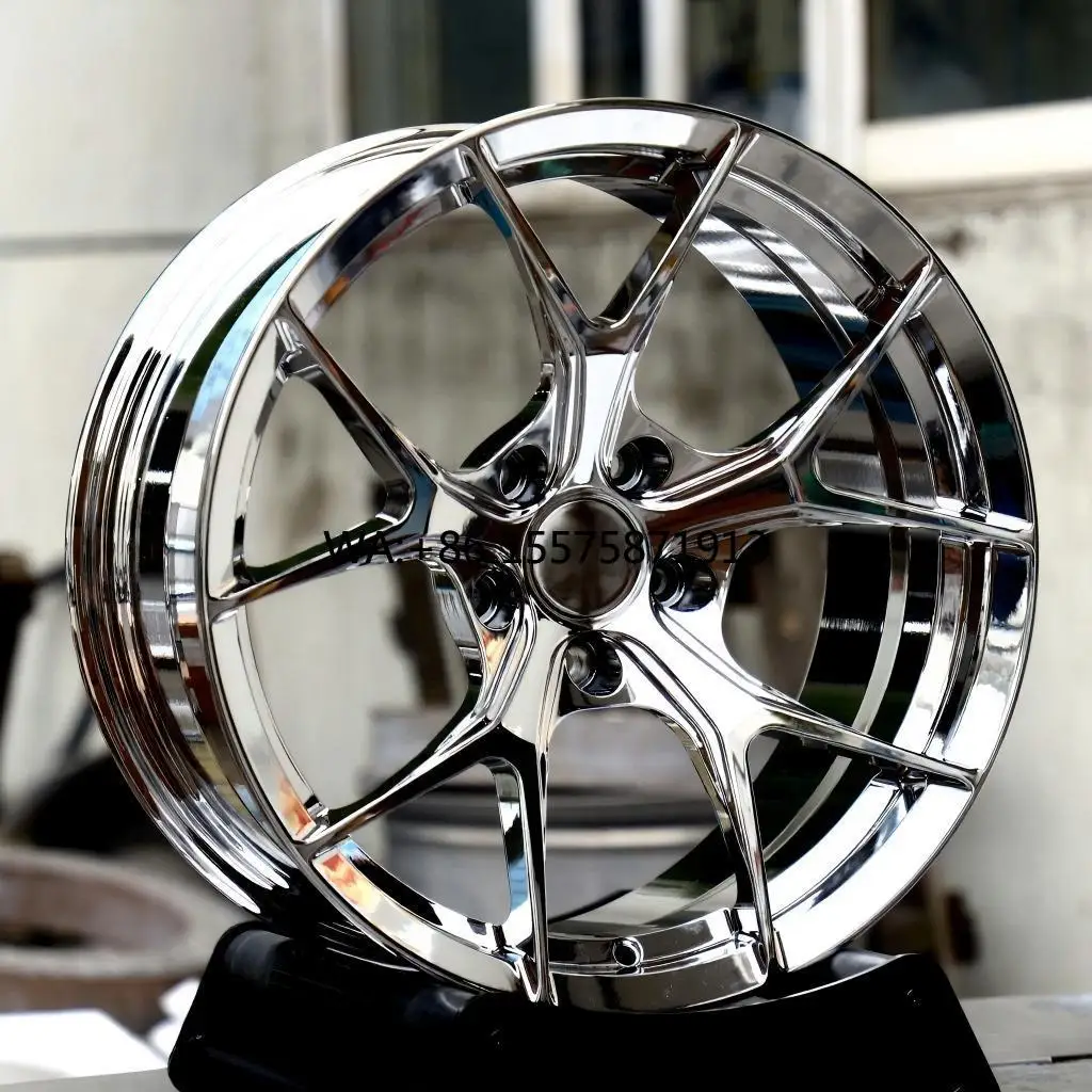 For Split 5 Spoke 5x114.3 Forged Alloy Aluminum 18 19 20 21 22 Inch Chrome PVD Wheel Rims For Xiaomi SU7 Ford Mustang S650 Toyot