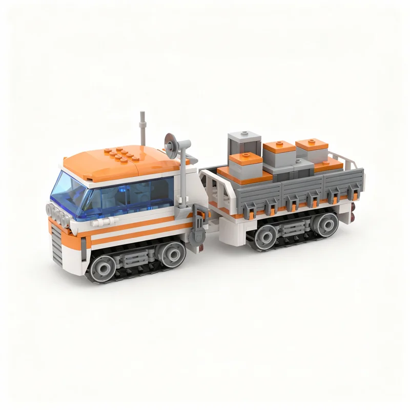 102 Pezzi MOC Rimorchio Cargo SBA, Modello Spaziale, Blocchi da Costruzione, Giocattoli Architettonici, Regali di Natale, Idea Creativa Fai-da-Te, Mattoncini Educativi