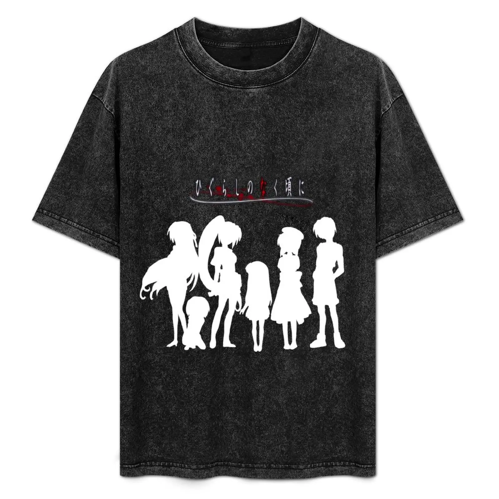 

Higurashi no Naku Koro ni (White Edition) T-Shirt blacks vintage anime shirt Aesthetic clothing designer t shirt men