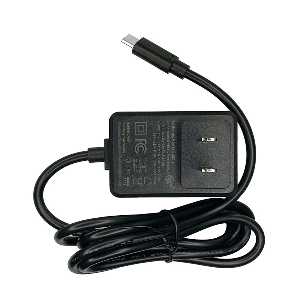 Adaptador de corriente tipo C, fuente de alimentación de 5,1 V, 5A, PD, 27W, BlackUS, enchufe europeo para Raspberry Pi 5 FCC/ETL/CE