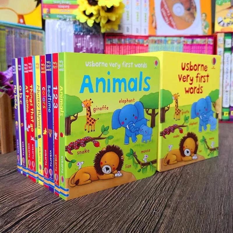 English Storybook For Very First Words Preschool Children's Book Word Book 0-5 Years Old 10 Volumes Boxed