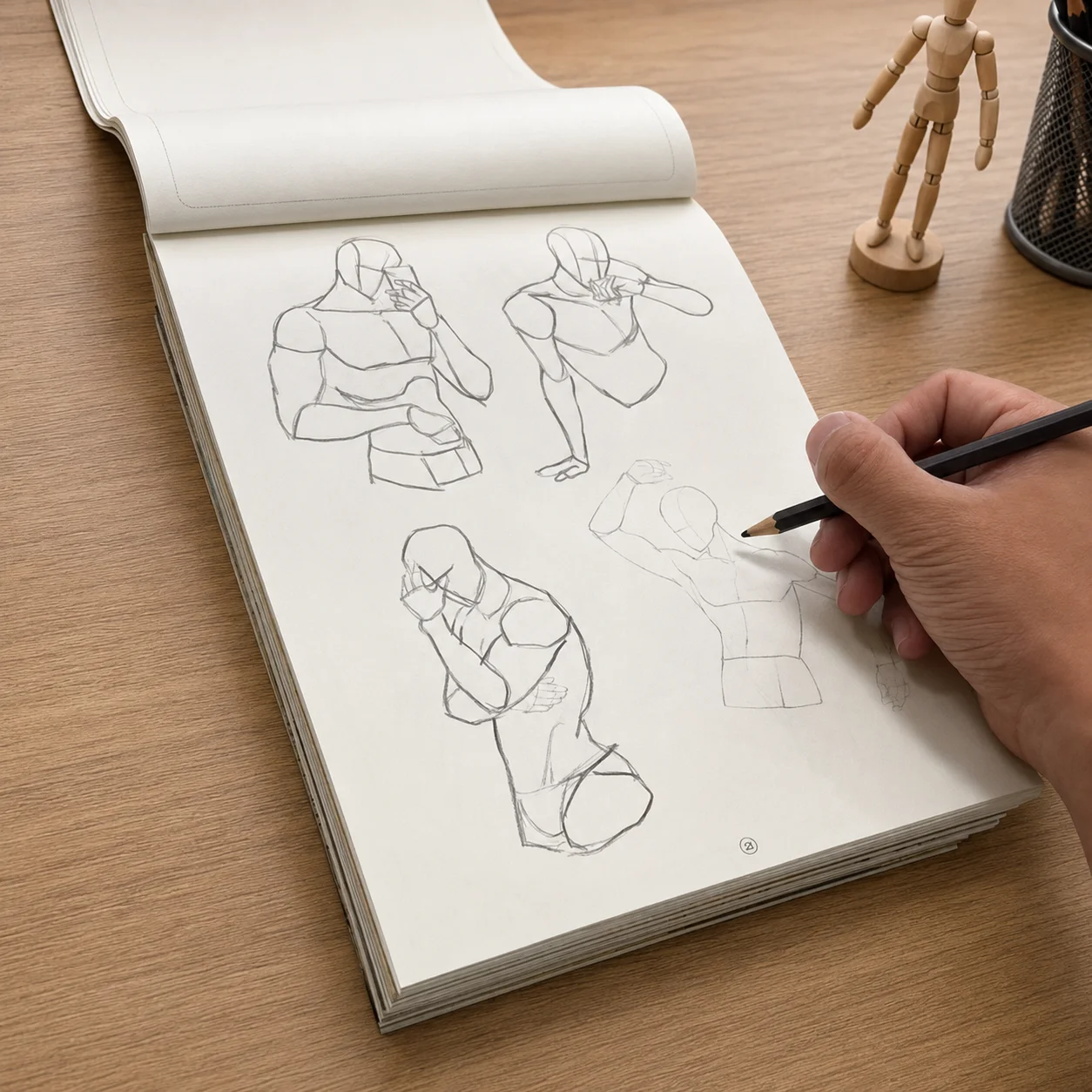 Manga Tracing Sketchbook: 38+ Lessons on Structure, Movement & Shading – Perfect for Beginners