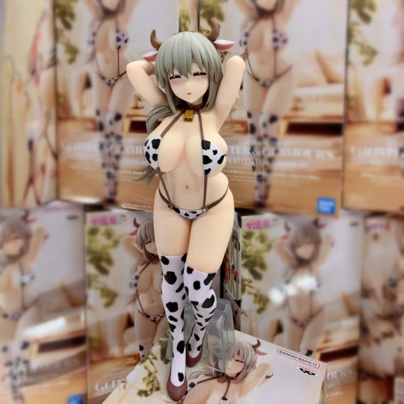 

В наличии Bandai, оригинальный 27 см Banpresto Uraki-Chan Wa Yombitai, купальник с принтом коровы, версия, аниме-фигурка, настольная милая игрушка, специальный подарок