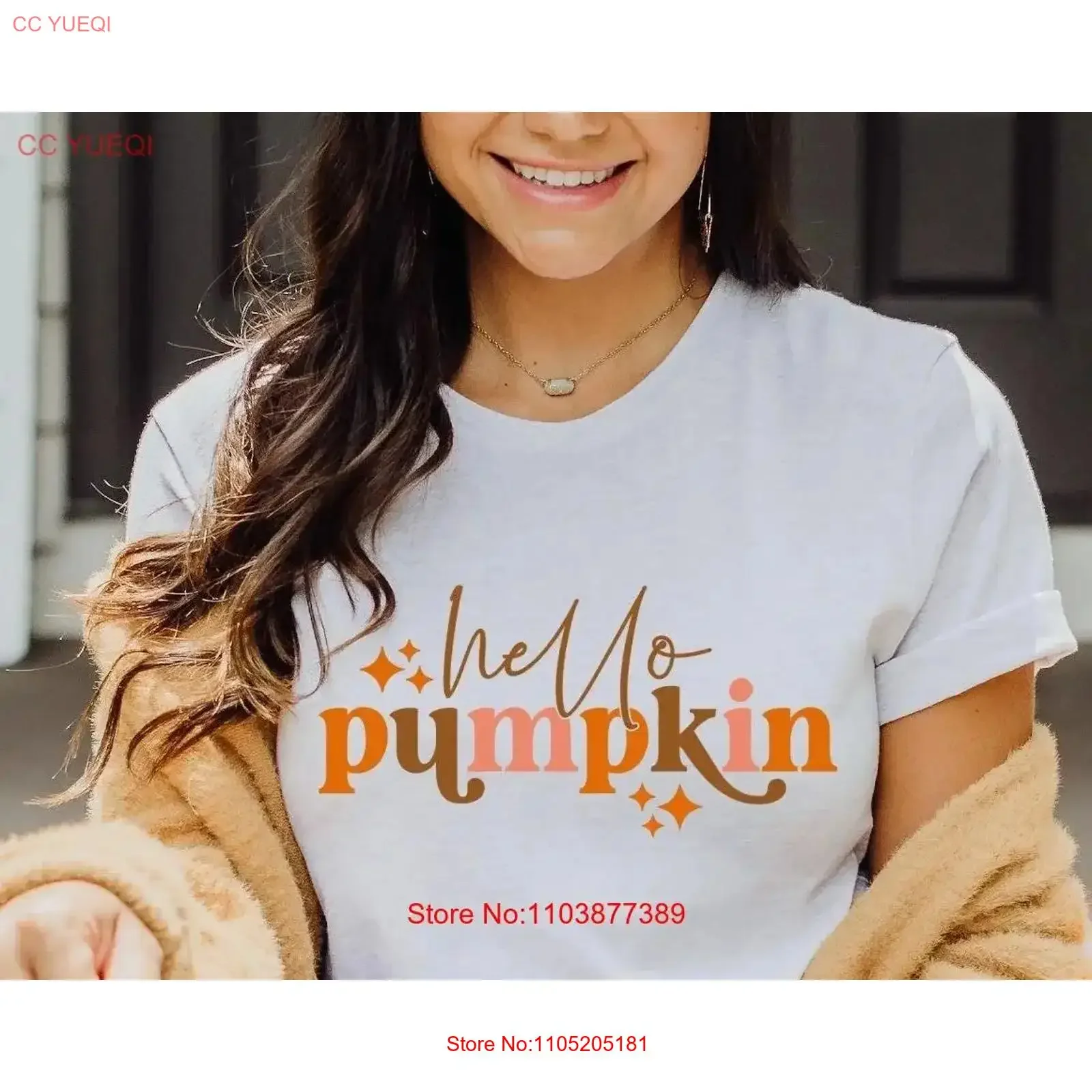 Camiseta de Hello Pumpkin para Halloween, otoño con especias, Día de Acción de Gracias, Turquía, vintage, lavada, suave, cómoda, ligeramente estirada