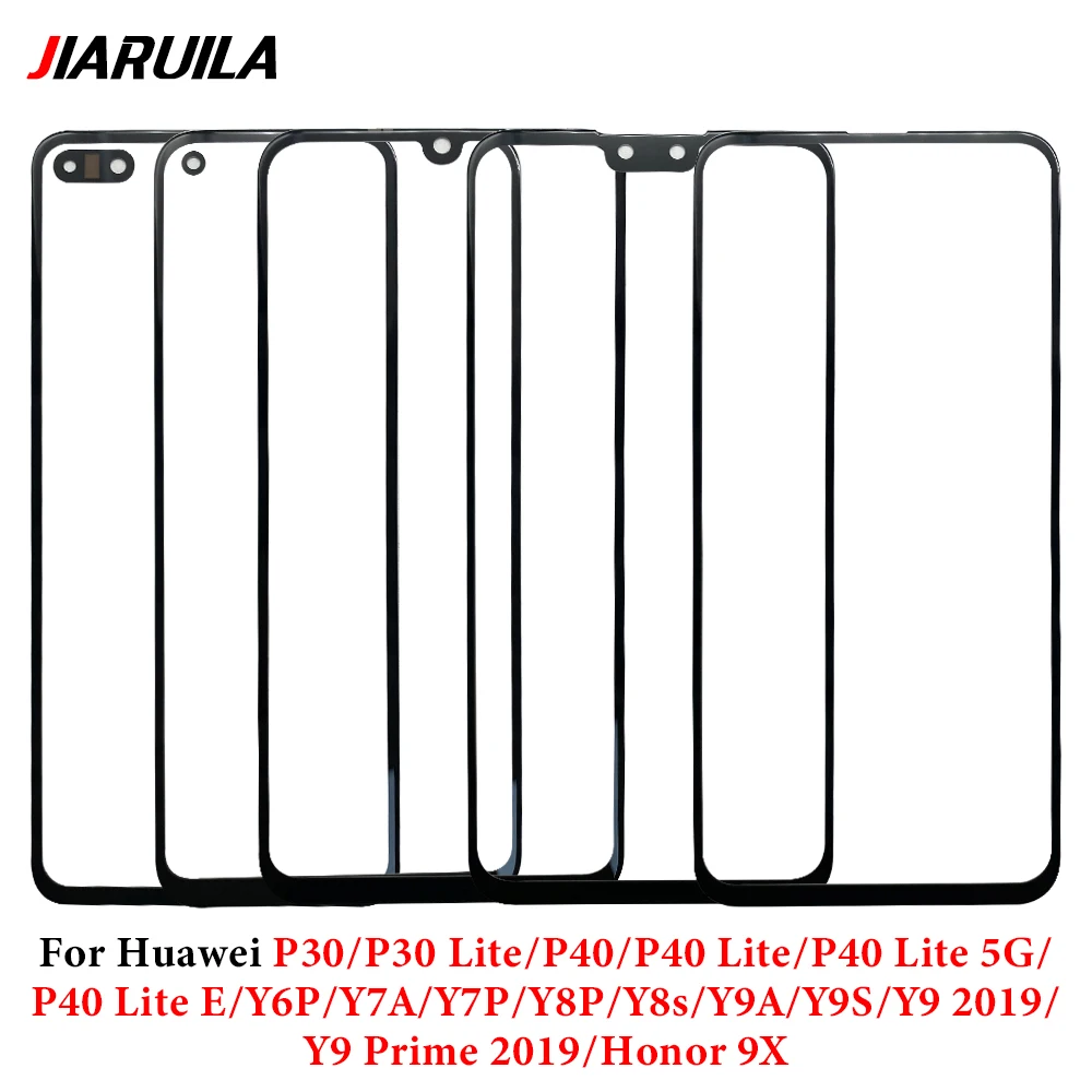 Screen Protector For Huawei P30 P40 Lite E Y6P Y7A Y7P Y8P Y8S Y9 2019 Y9A Y9S Honor 9X Front Outer Glass Lens Cover