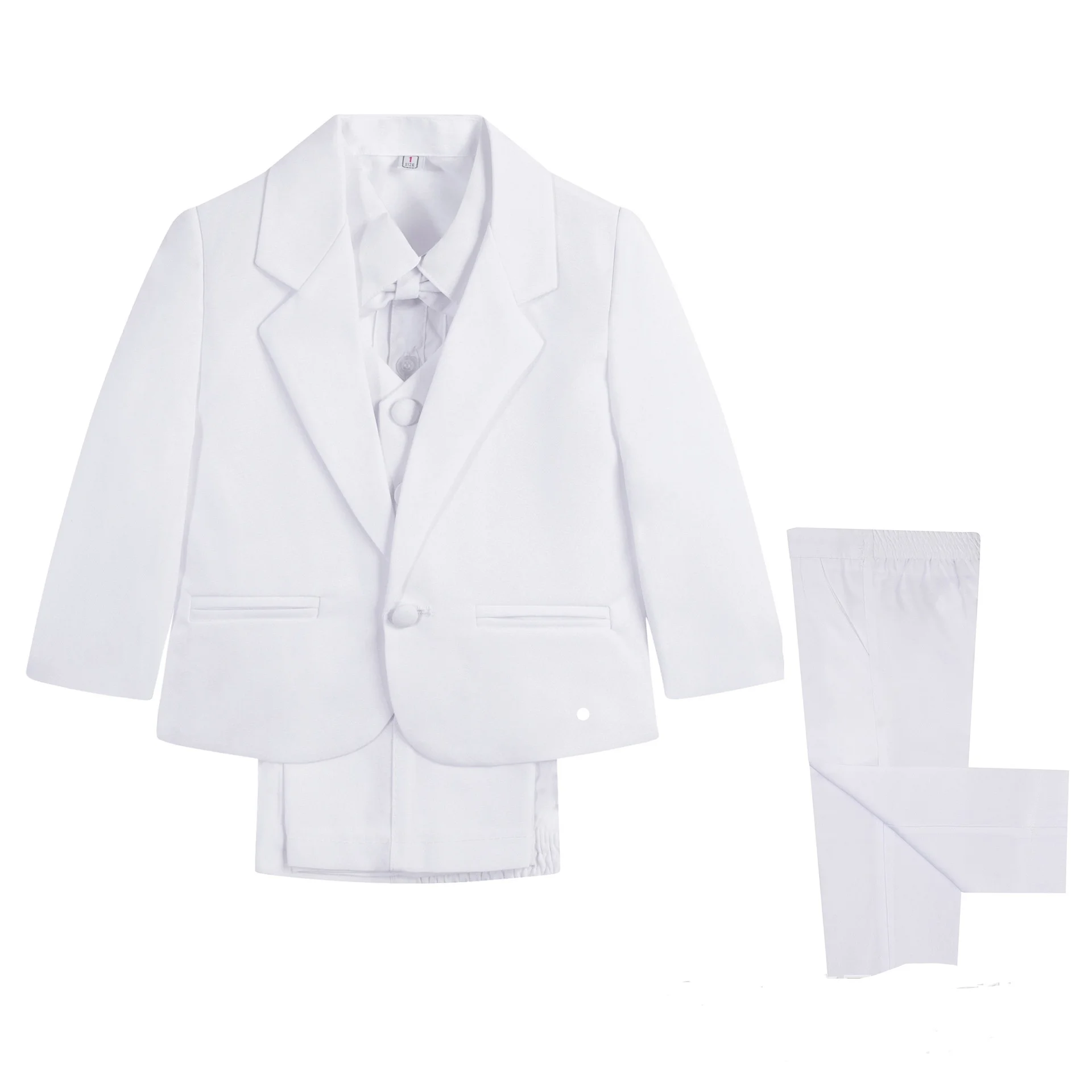 Hot~Little Boy Formal Suit/Baby Boy Clothes/Gentleman Bowtie Baby Boys 5-piece Suit Set 3187