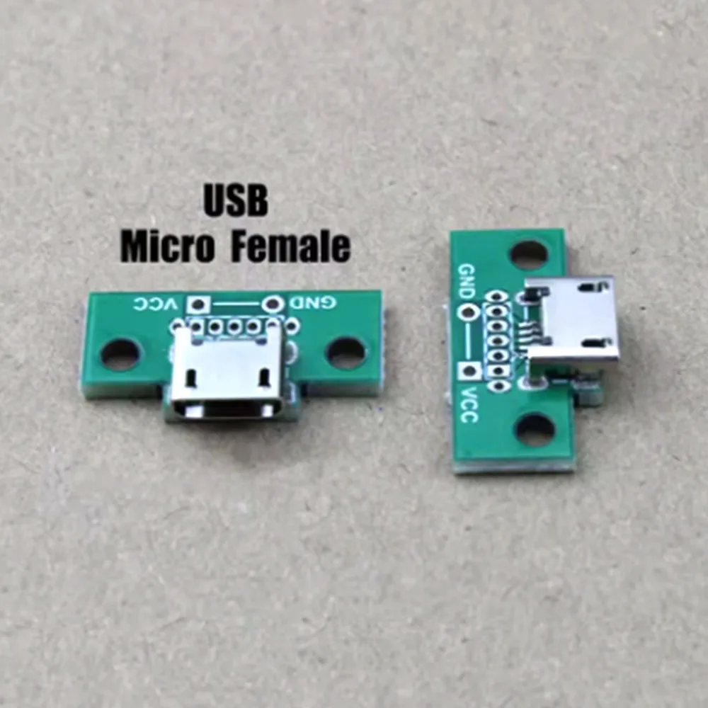 1Pce Micro USB Socket Charging Board Micro Female Seat with Fixing Hole Android Phone Data Cable USB Extension Interface WP-008
