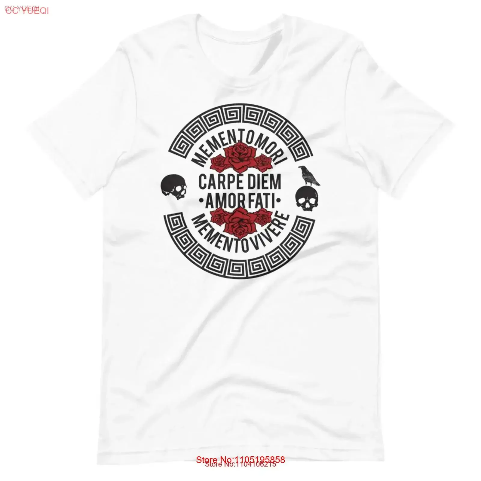 

Memento Mori Vivere Amor Fati Carpe Diem Stoicism T Shirt Stoic Philosophy vintage Washed homme Stretched streetwear graphic
