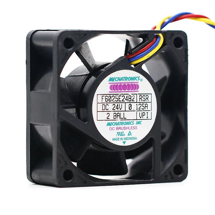 

For Mechatronics F6025E24B2 6CN 24V 0.125A Converter Cooling Fan Double Ball Silent Low Noise