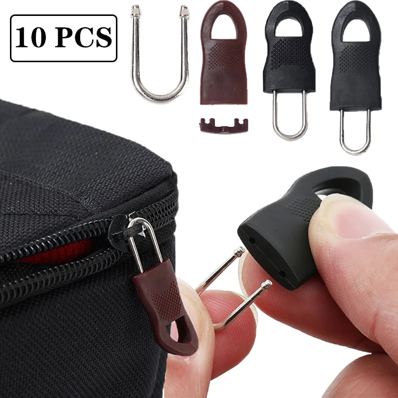 5/10PCS Zipper Pull Replacement Detachable Repair Kit Fixer Clothes Bag Suitcase Backpack DIY Craft Sewing Zip Head Wholesale