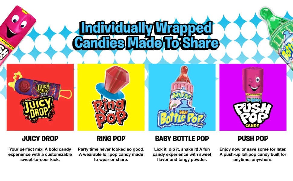 individually wrapped candies made to share