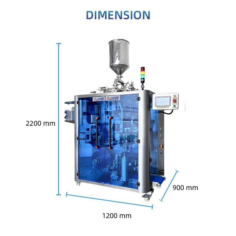 Double Lanes Round Corner Shape Pouch Film Plastic Bag Sachets Honey Food 3-sides Sealing Filling Packaging  hine High Speed