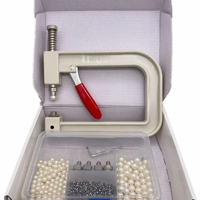 Bead nailing machine, pearl artifact, plastic bead clamping tool