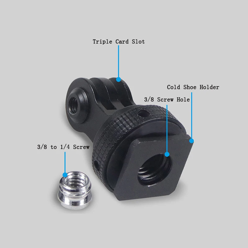 Für Go Pro Zubehör Stativ Ein beins tativ Schraube mit 1/4 ''Blitzschuh adapter für Gopro 12 11 10 9 8 7 Dji Action 3 4 Kamera