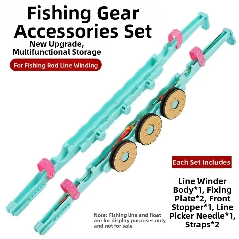Line Winder Kit 7th Generation Rod Line Coiler Front Cap Mounted 53cm Quick Coiler Extendable Tool For Fishing Rod Line Storage